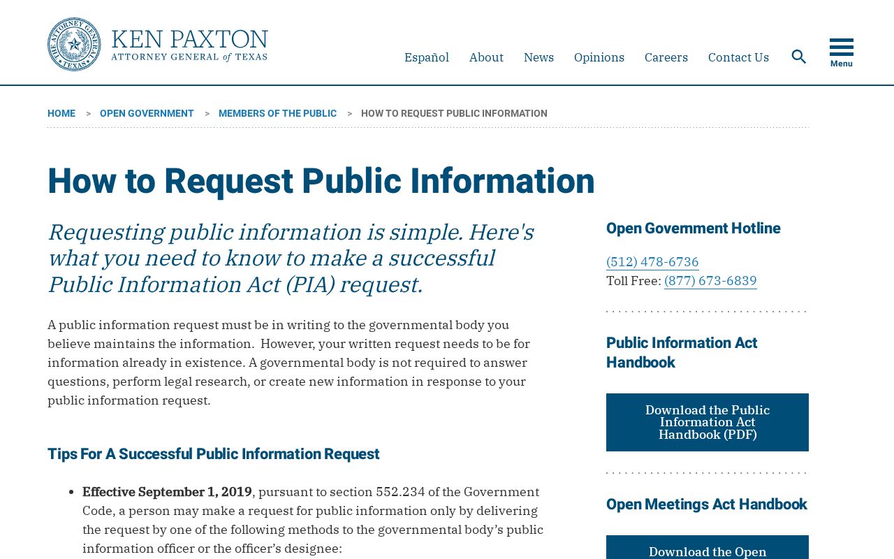 Carson County warrant records, Texas public information request instructions