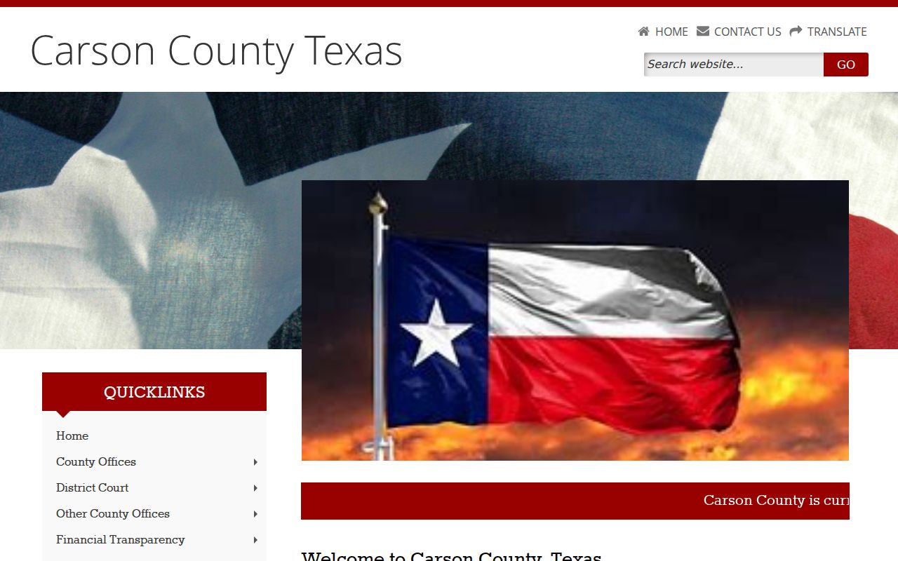 Carson County warrant records access, courthouse contact and public hours